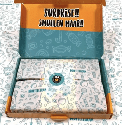 droptelegram brievenbus cadeaus cadeaupakket binnenkant