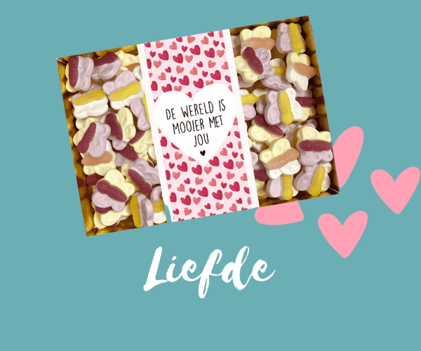 Verras een geliefde met een snoep cadeaupakket