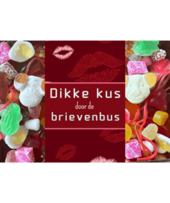 brievenbuscadeau dikke kus door de brievenbus