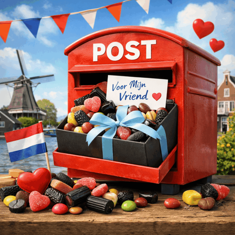 cadeau voor vriend brievenbus cadeau met snoep